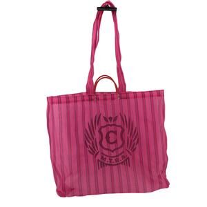 Consuela Jumbo XL Mesh Tote Bag Fiesta Pink Stripe Beach Travel Shopping Market